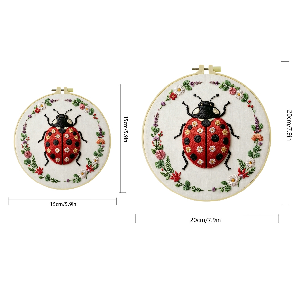 1 set di kit per ricamo fai-da - Embroidery Lady Bug recensione e prezzo