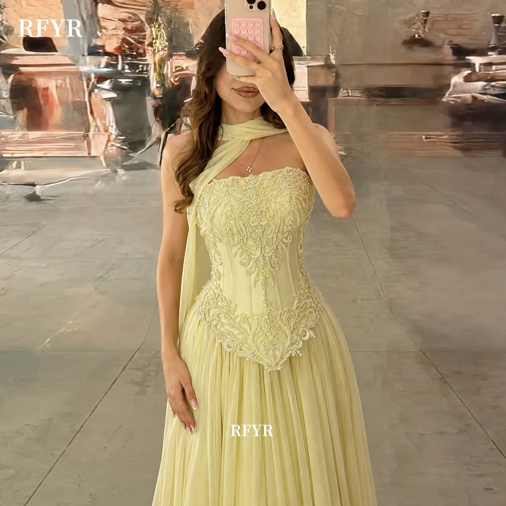 Abito da sera giallo RFYR con  - Embroidery Yellow Dress recensione e prezzo