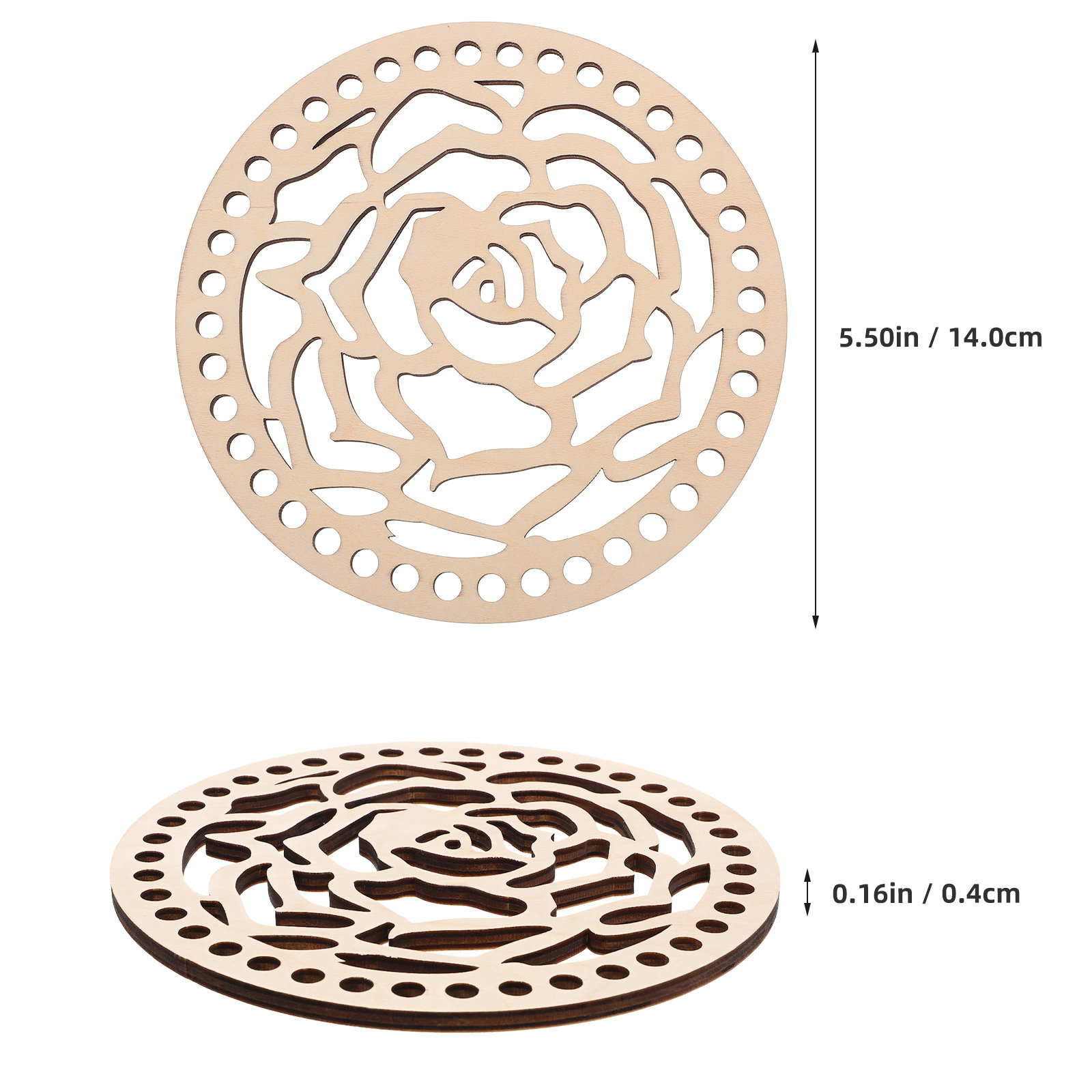 2 pezzi, base rotonda in legno - Embroidery Bag recensione e prezzo
