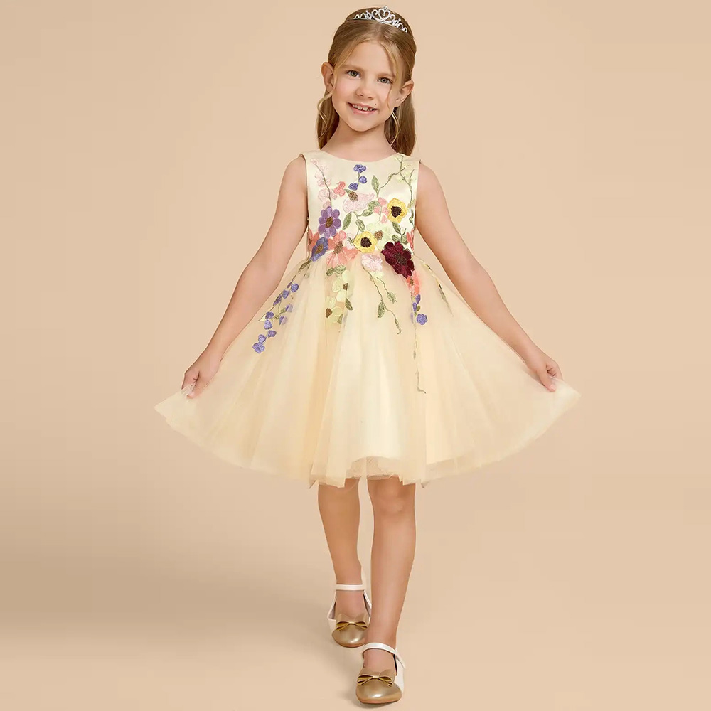 Abiti da Damigella in Tulle Gi - Embroidery Yellow Dress recensione e prezzo